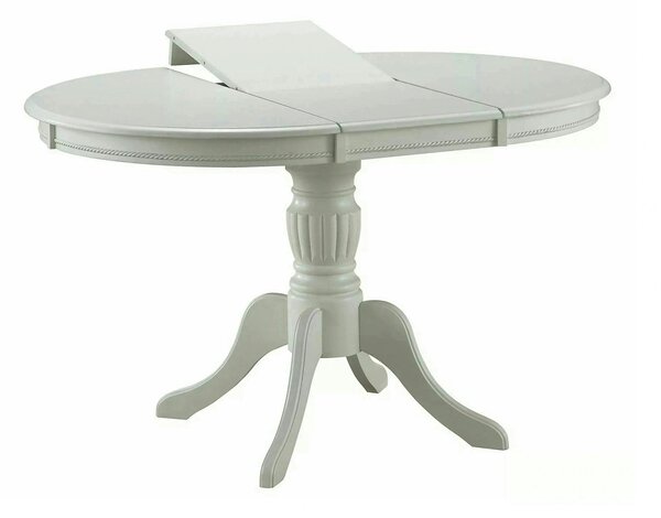 Masa vintage alba OLIVIA, 106/141X106X76 cm