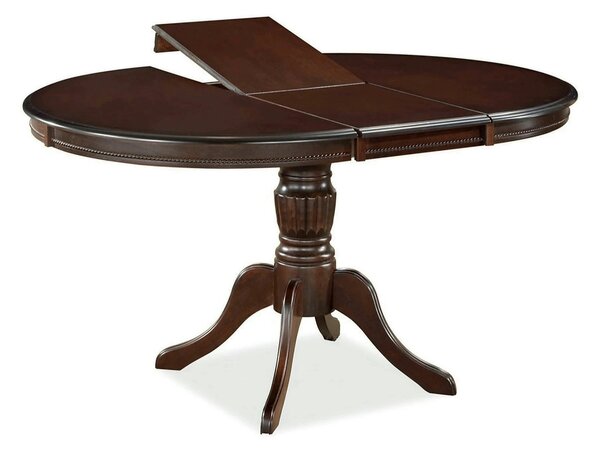 Masa de bucatarie extensibila OLIVIA, nuc inchis, 106/141x106x76 cm
