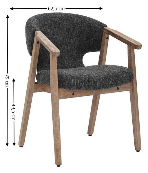 Scaun Living JY6386Q2-M2 Gri Antracit