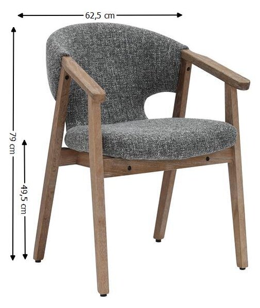 Scaun Living JY6386Q2-M2 Gri