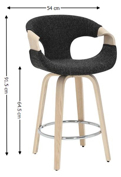 Scaun Bar JY3185X-M Gri Antracit