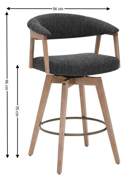 Scaun Bar JY3249X-M Gri Antracit