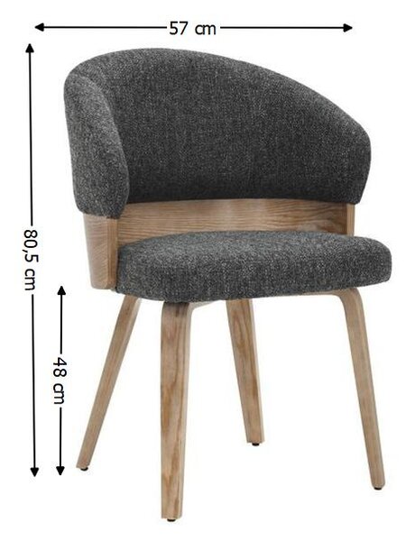 Scaun Living JY6448X-M Gri Antracit
