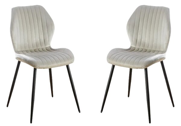Set 2 Scaune Living Tapițate KJC104 Bej