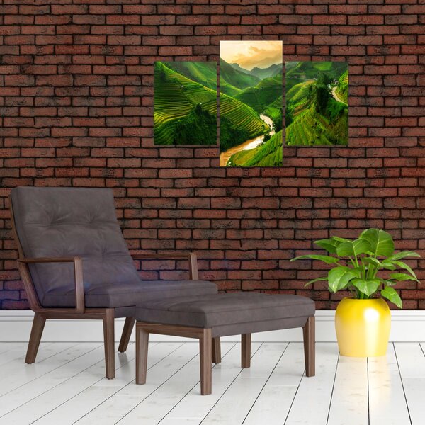 Tablou - Terase de orez Mu Cang Chai (90x60 cm)
