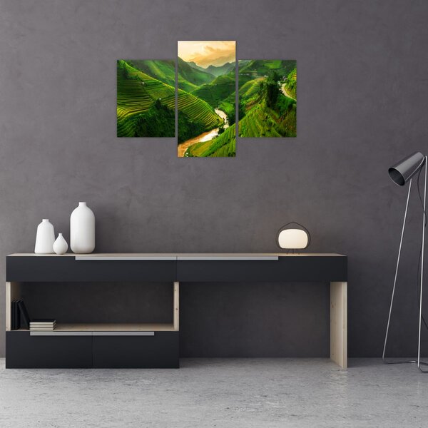 Tablou - Terase de orez Mu Cang Chai (90x60 cm)