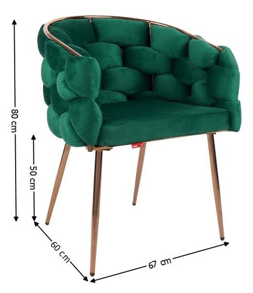Scaun Living Tapitat KJC17 Verde