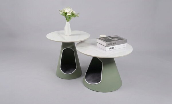 Set Măsuțe Cafea KJCT021 Alb / Verde