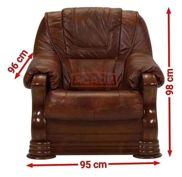 Set canapea si fotolii piele naturala PARMA 311 (canapea extensibila 3