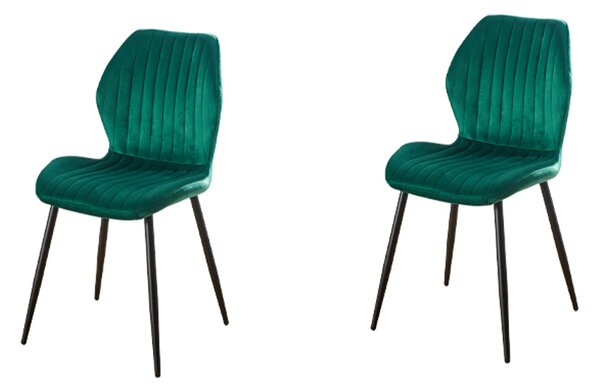 Set 2 Scaune Living Tapițate KJC104 Verzi