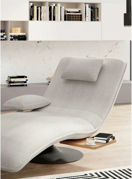 Sezlong rotativ EVO, stofa clasica bej - Austin 2, 78x163x86 cm
