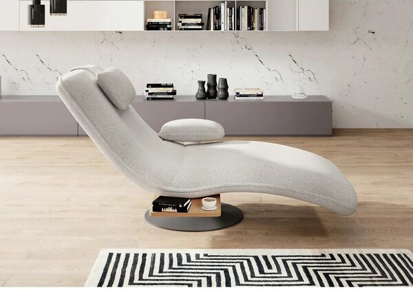Sezlong rotativ EVO, stofa clasica bej - Austin 2, 78x163x86 cm