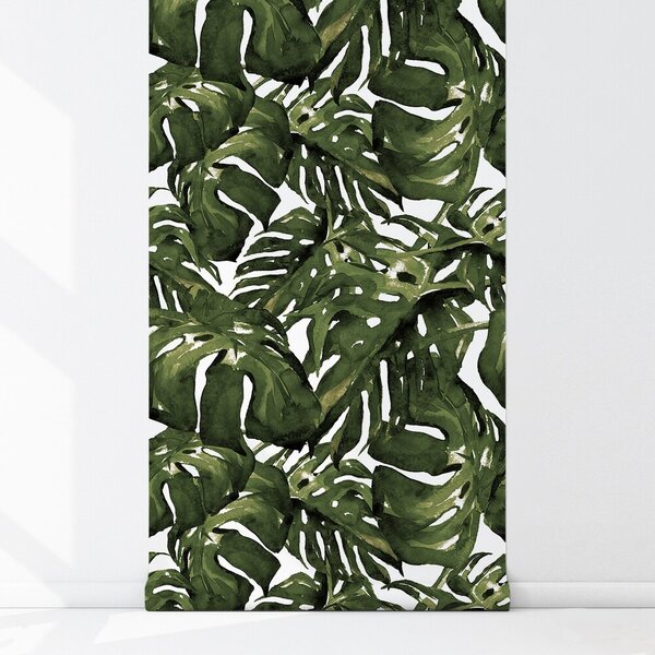 Fototapet Monstera pictată