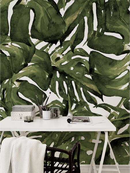 Fototapet Monstera pictată