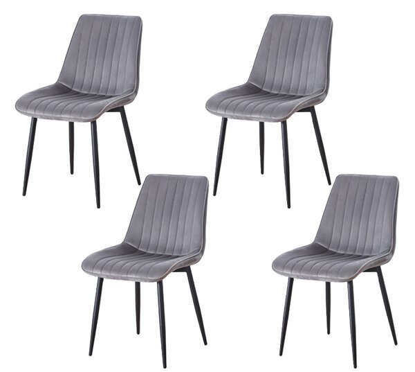 Set 4 Scaune Living Tapițate KJC176 Gri