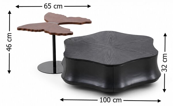 Set Măsuțe cafea CT6562 Nuc/Negru
