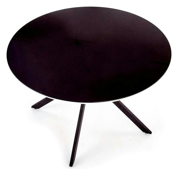 Masa AVELAR, negru, 120x120x76 cm