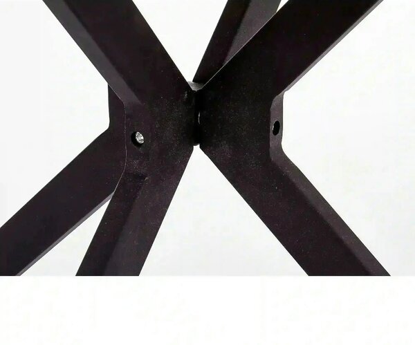 Masa AVELAR, negru, 120x120x76 cm