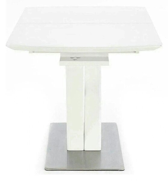 Masa extensibila 80 cm PALERMO, alb, sticla/otel