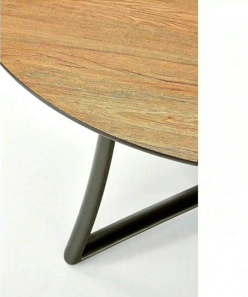 Masa extensibila MORETTI, stejar/negru, 118/148x118x76 cm