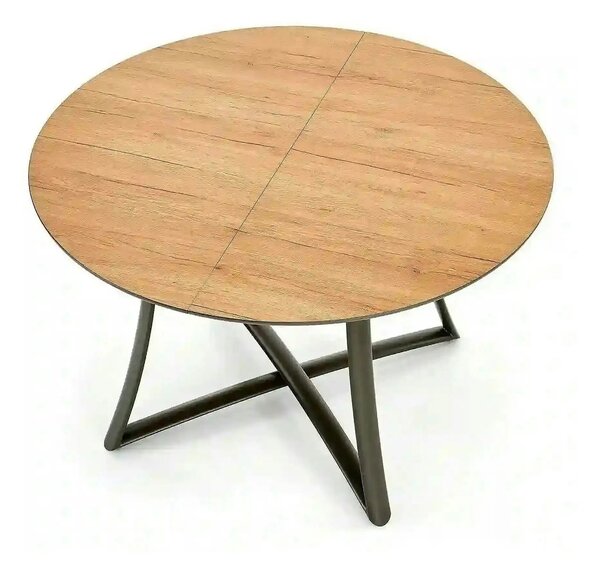 Masa extensibila MORETTI, stejar/negru, 118/148x118x76 cm