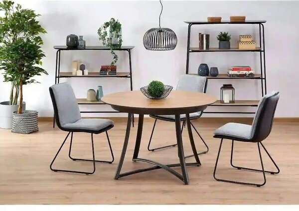 Masa extensibila MORETTI, stejar/negru, 118/148x118x76 cm