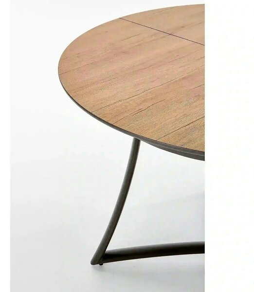 Masa extensibila MORETTI, stejar/negru, 118/148x118x76 cm