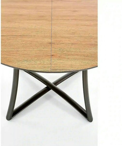 Masa extensibila MORETTI, stejar/negru, 118/148x118x76 cm