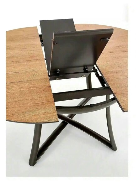 Masa extensibila MORETTI, stejar/negru, 118/148x118x76 cm