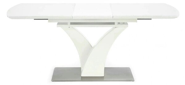Masa extensibila 80 cm PALERMO, alb, sticla/otel
