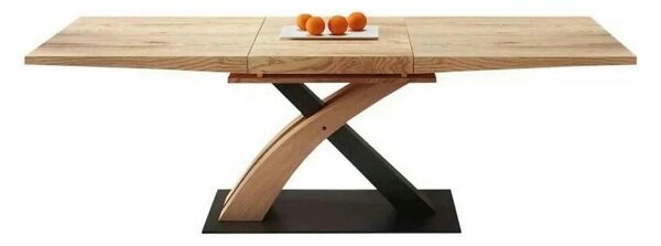 Masa extensibila SANDOR 3, stejar auriu/negru, 160/220x90x75 cm