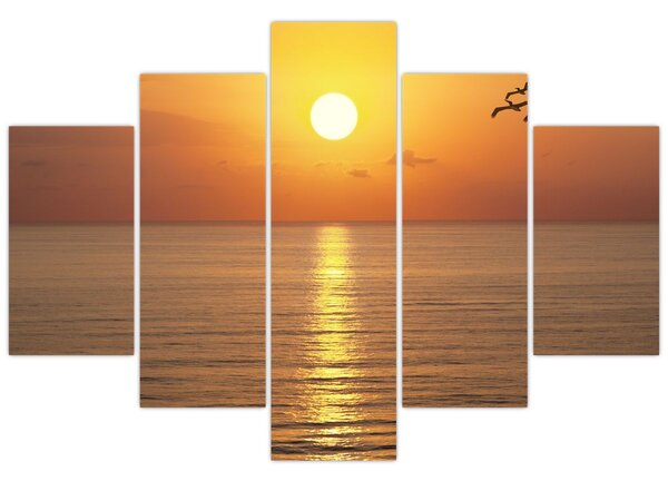 Tablou - Apus de soare peste ocean (150x105 cm)
