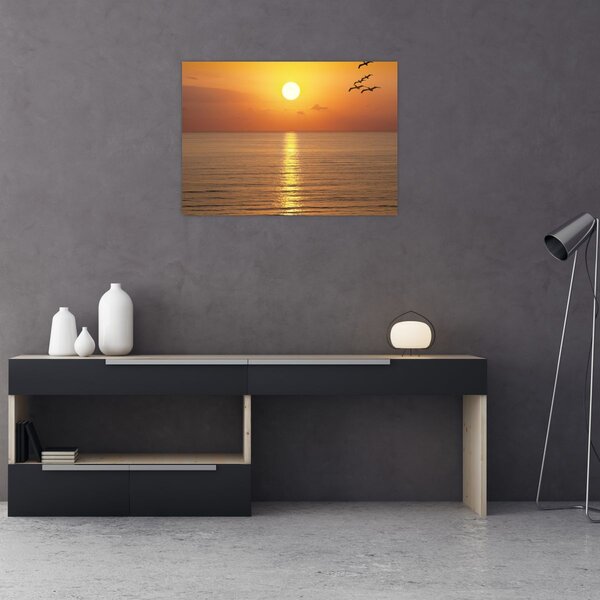 Tablou - Apus de soare peste ocean (70x50 cm)