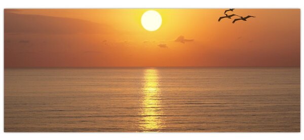 Tablou - Apus de soare peste ocean (120x50 cm)