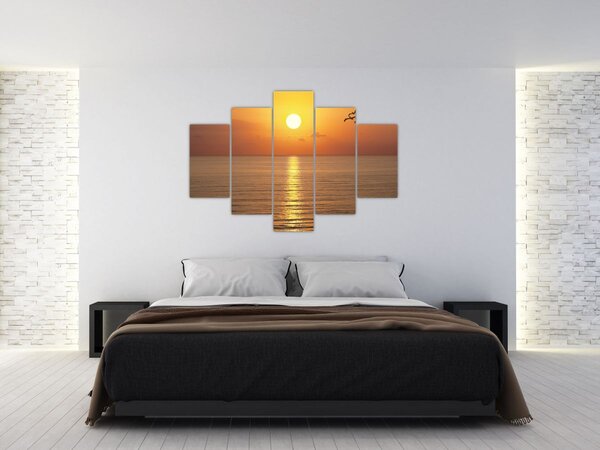 Tablou - Apus de soare peste ocean (150x105 cm)