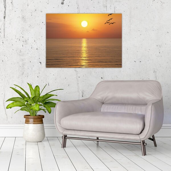 Tablou - Apus de soare peste ocean (70x50 cm)