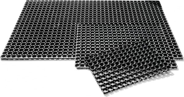 Covor Antiderapant Pentru Intrare, Domino, Negru Negru, Dreptunghi, 40 x 60