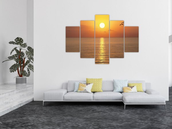 Tablou - Apus de soare peste ocean (150x105 cm)