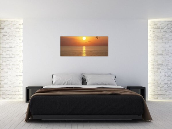 Tablou - Apus de soare peste ocean (120x50 cm)