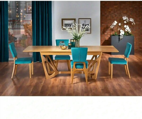 Masa extensibila WENANTY, stejar, 160/240x100x77 cm