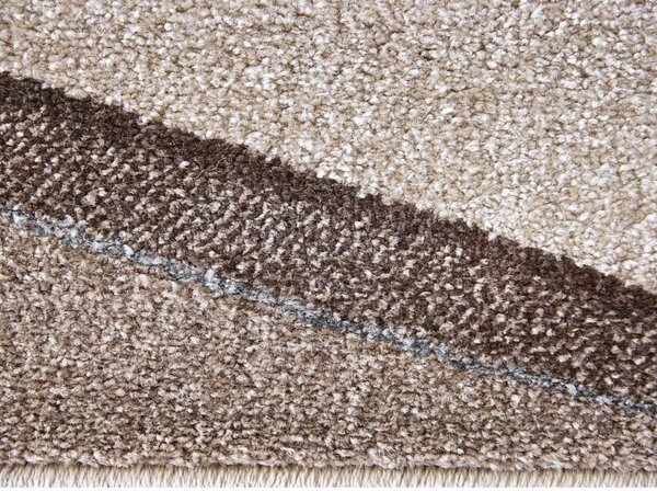 Covor Daffi 13001-120, Marime 60 x 110 cm, Bej, Maro, Inaltime Fir 6 mm, Antialergic, Polipropilena, Living, Dormitor, Sufragerie, Birou 60 x 110