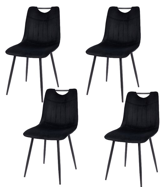 Set 4 Scaune KJC0358 Negru