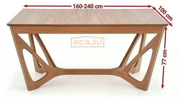 Masa extensibila WENANTY, stejar, 160/240x100x77 cm