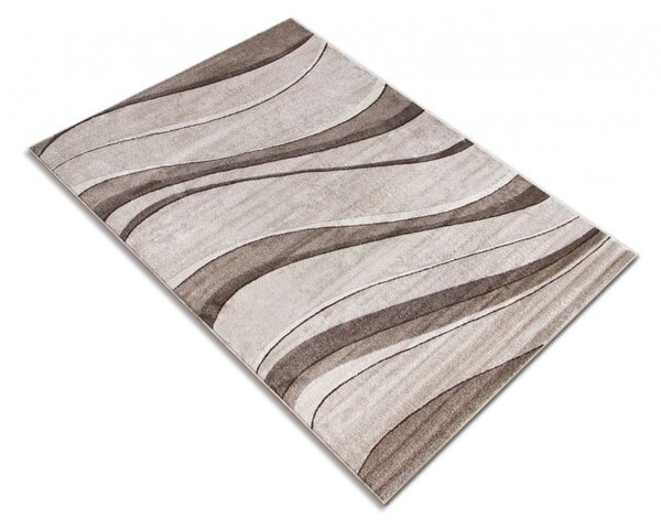 Covor Daffi 13001-120, Marime 60 x 110 cm, Bej, Maro, Inaltime Fir 6 mm, Antialergic, Polipropilena, Living, Dormitor, Sufragerie, Birou 60 x 110