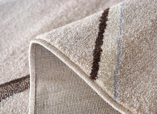 Covor Daffi 13001-120, Marime 60 x 110 cm, Bej, Maro, Inaltime Fir 6 mm, Antialergic, Polipropilena, Living, Dormitor, Sufragerie, Birou 60 x 110