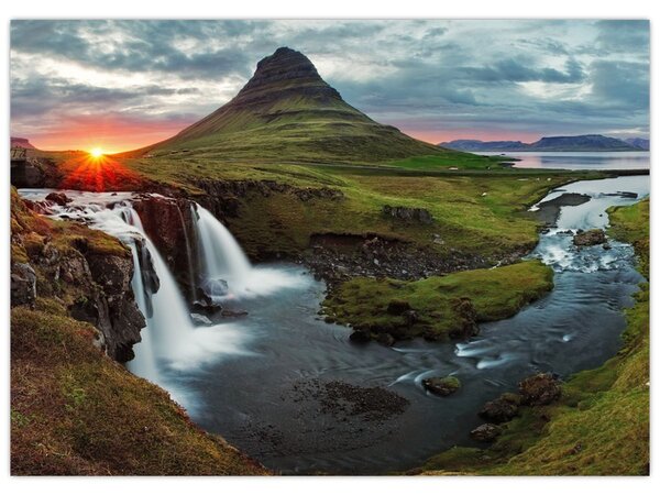 Tablou - Kirkjufell la apus (70x50 cm)