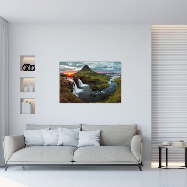 Tablou - Kirkjufell la apus (90x60 cm)