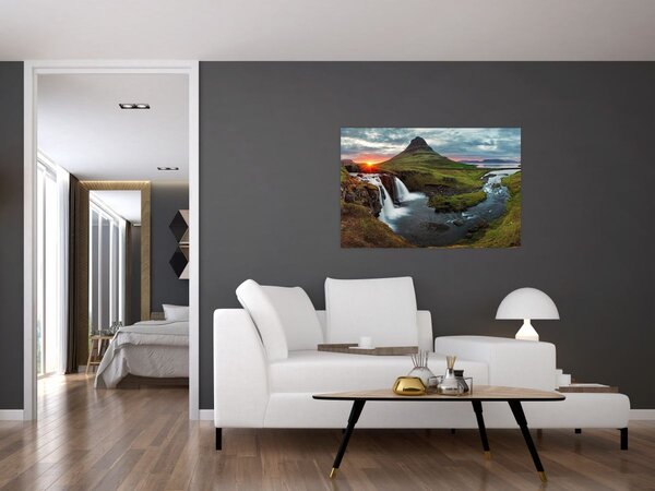 Tablou - Kirkjufell la apus (90x60 cm)