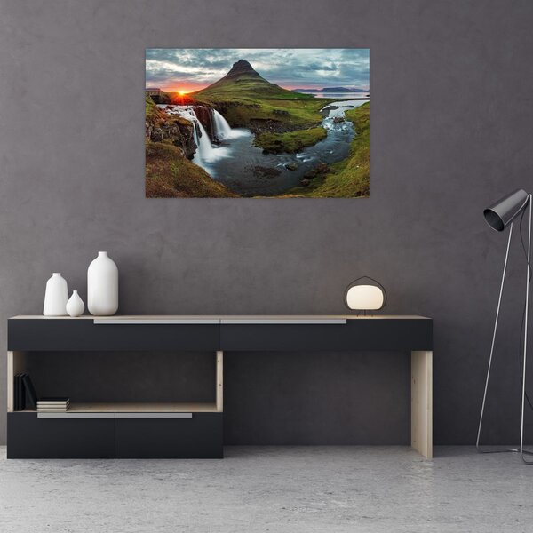 Tablou - Kirkjufell la apus (90x60 cm)