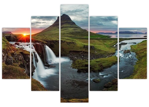 Tablou - Kirkjufell la apus (150x105 cm)